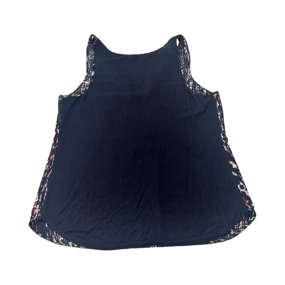 Trouve Women Blouse Large Black Red White‎ Zip Front Sleeveless Top - Picture 4 of 4